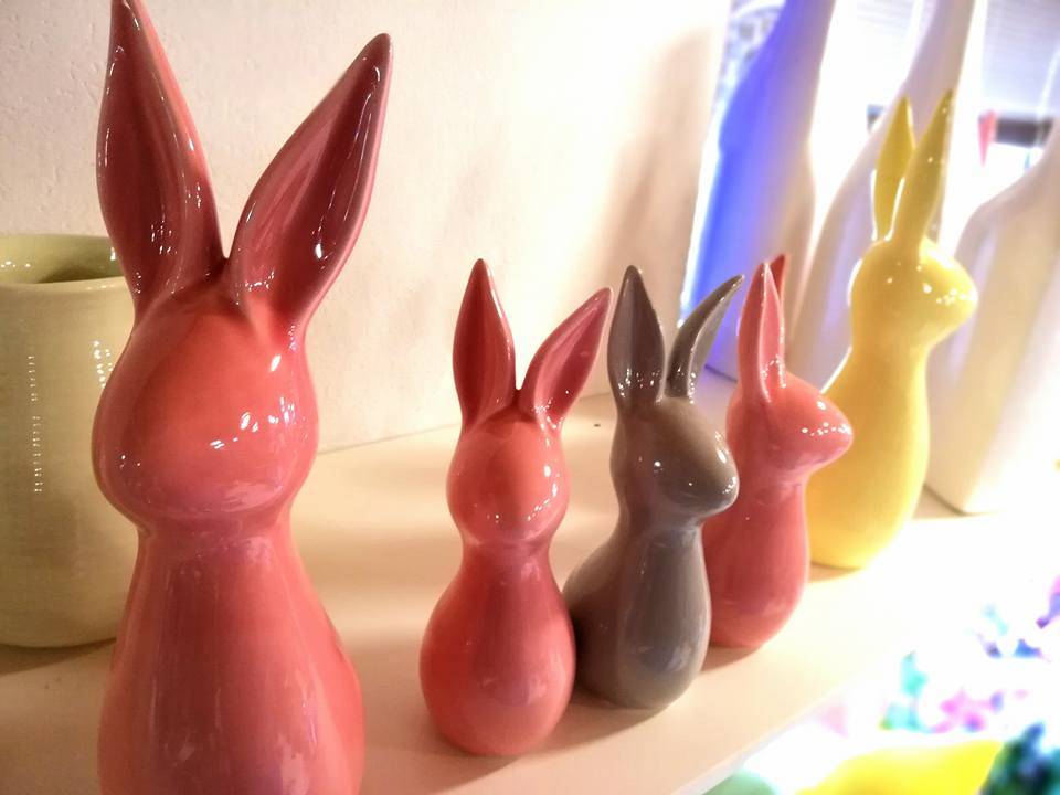 Pasqua Coniglietti Ceramica Idee Regalo Fioreria Bruseghini Besenello Trento